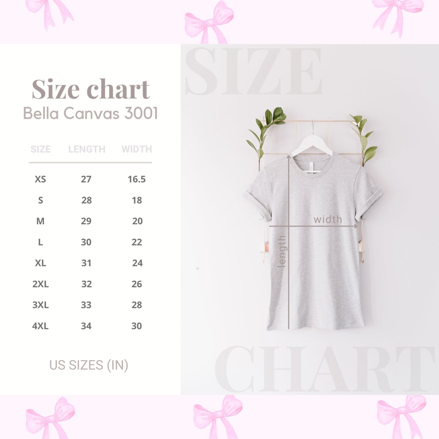 t-shirt size guide