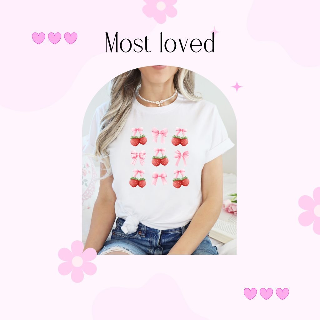 Person of aesthetic bestselling pink tumblers, bows, graphic tees, and drinkware by Bela B and Co
