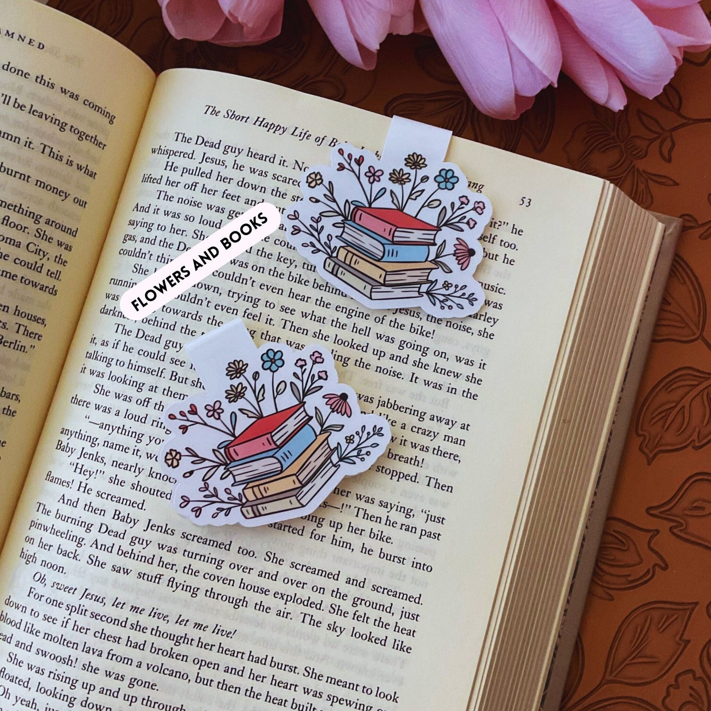 Pink Coquette Magnetic Bookmarks | Cute Bookish Bow, Strawberry, Cherry, Disco & Floral Designs
