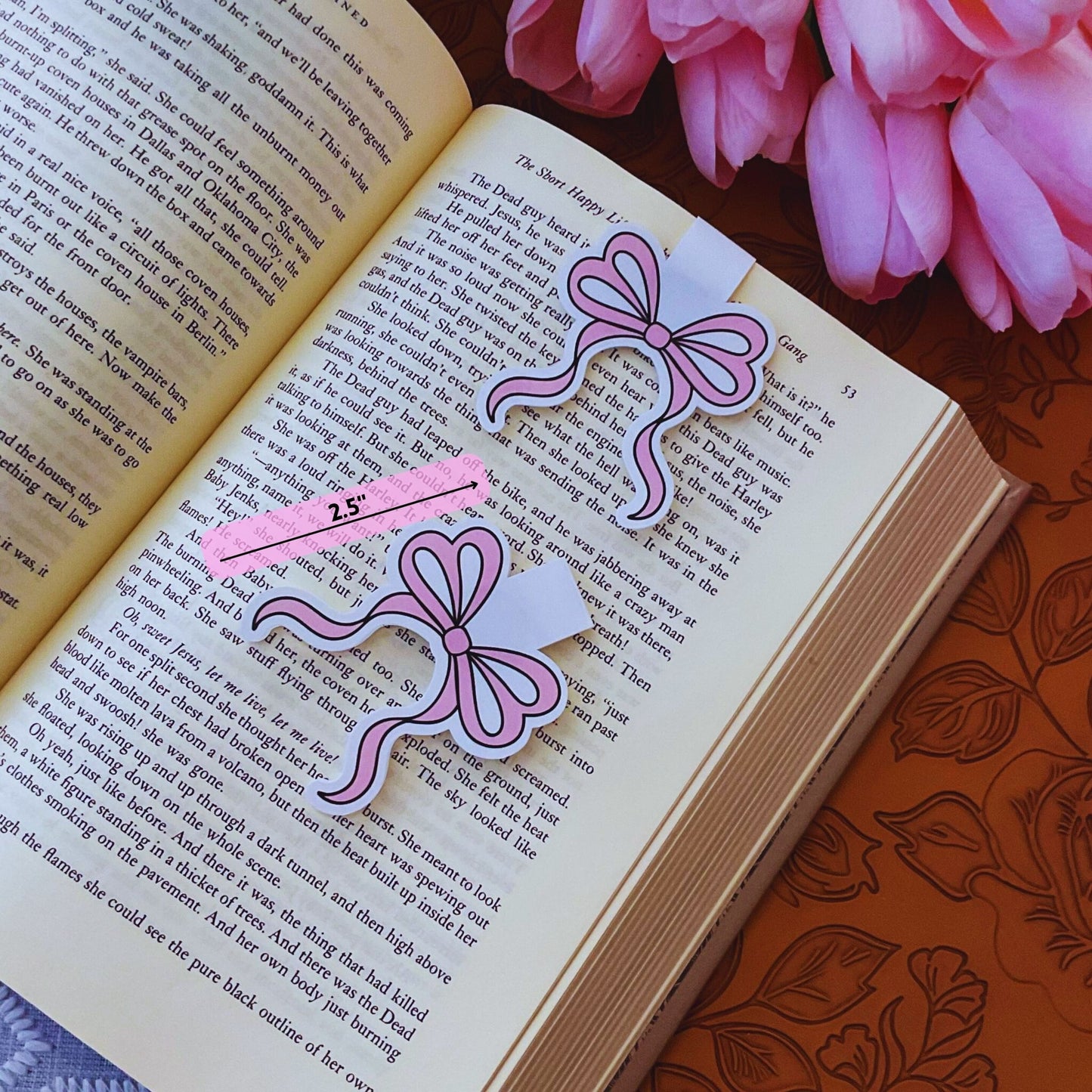 Pink Coquette Magnetic Bookmarks | Cute Bookish Bow, Strawberry, Cherry, Disco & Floral Designs