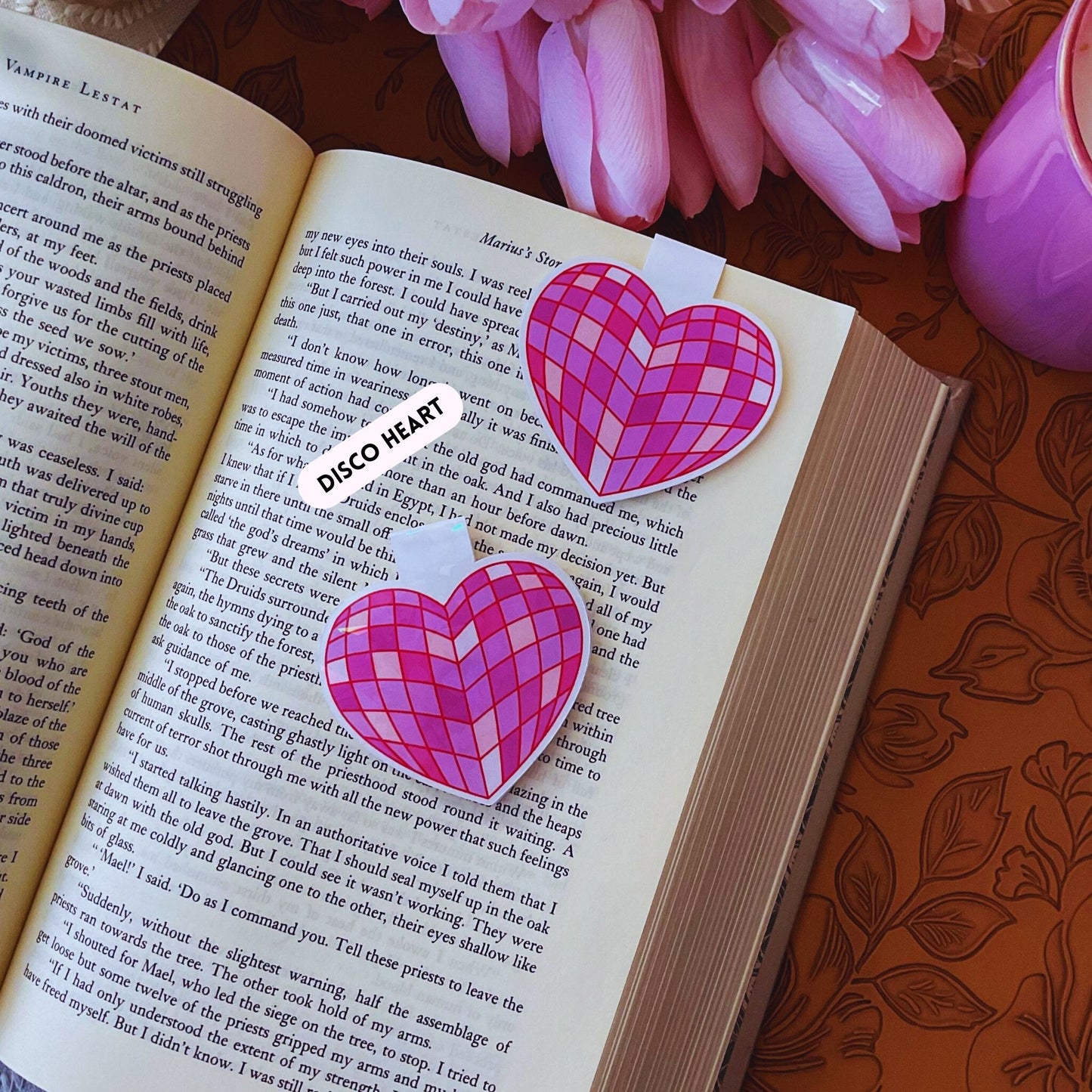 Pink Coquette Magnetic Bookmarks | Cute Bookish Bow, Strawberry, Cherry, Disco & Floral Designs