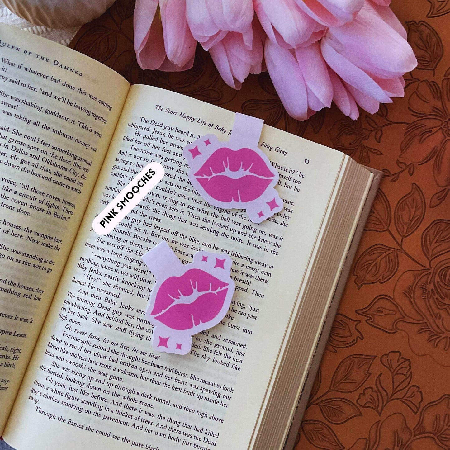 Pink Coquette Magnetic Bookmarks | Cute Bookish Bow, Strawberry, Cherry, Disco & Floral Designs