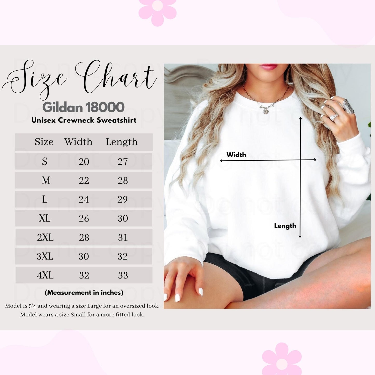 sweatshirt size chart